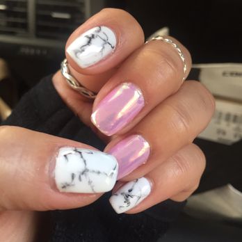 Sunset Nails - Marble & chrome - Nail Salons Near Me - San Francisco, California