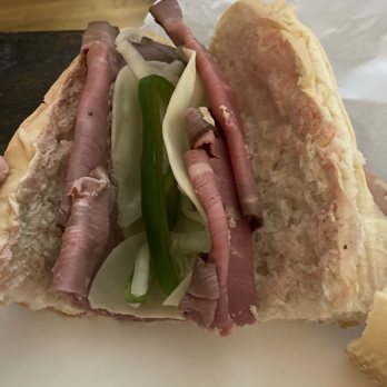 Lena's - Ordered a hot BBQ Roast Beef sub and this is what I got. - Pizza Near Me - Waltham, Massachusetts