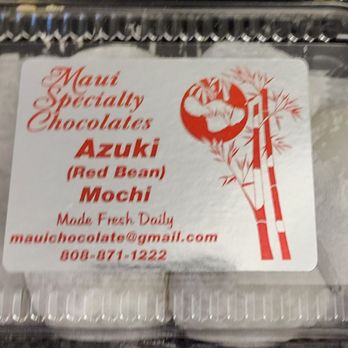 Maui Specialty Chocolates - Red Bean Mochi - Desserts Near Me - Kahului, Hawaii Maui Specialty Chocolates - Red Bean Mochi - Desserts Near Me - Kahului, Hawaii