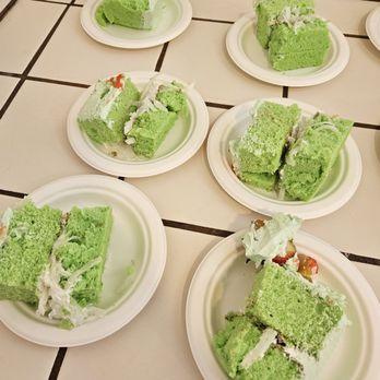 Sunny Bakery - Pandan Coconut Sheet Cake (cut) - Bakeries Near Me - San Gabriel, California Sunny Bakery - Pandan Coconut Sheet Cake (cut) - Bakeries Near Me - San Gabriel, California
