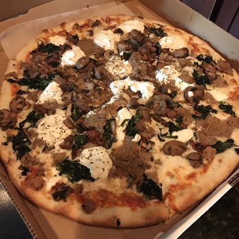 Dominic's - Med Mushroom spinach roasted garlic ricotta and meatball. - Italian Near Me - Boynton Beach, Florida Dominic's - Med Mushroom spinach roasted garlic ricotta and meatball. - Italian Near Me - Boynton Beach, Florida
