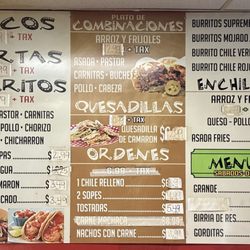 Taqueria mexico - Menu