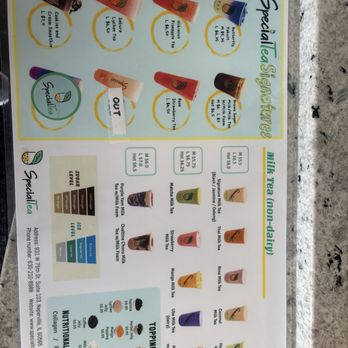 SpecialTea - Menu - Bubble Tea Near Me - Naperville, Illinois