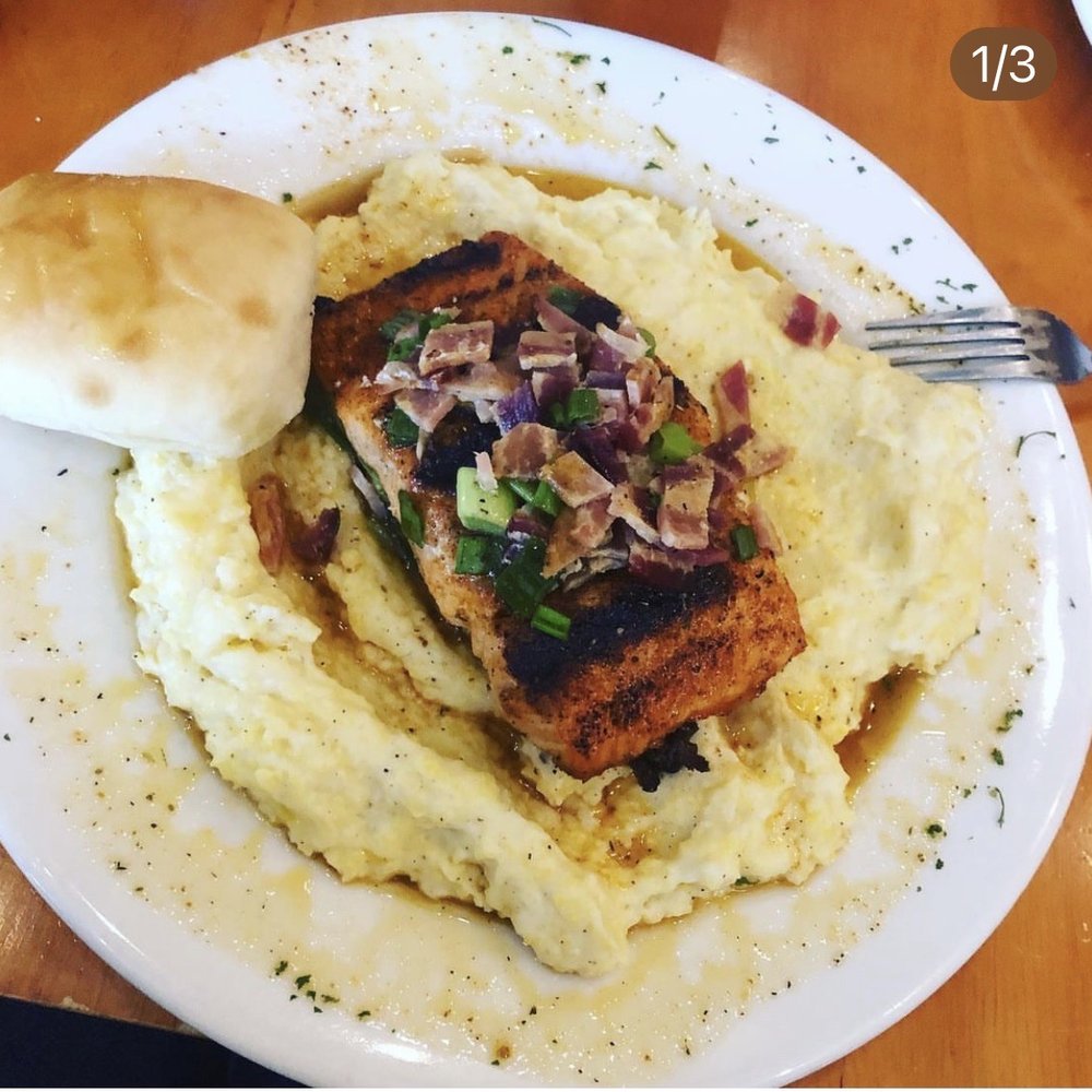 Wooden Pickle - Salmon & Grits (special) - Pizza Near Me - Marion, Virginia Wooden Pickle - Salmon & Grits (special) - Pizza Near Me - Marion, Virginia