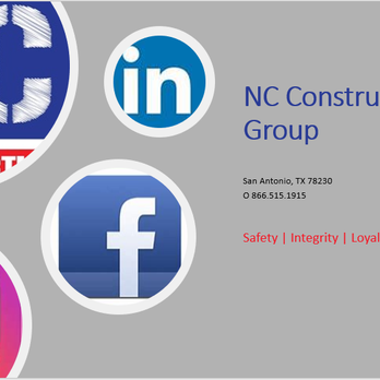 NC Construction Group - a group of social logos - General Contractors Near Me