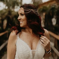 The Scarlett Seam  - Lengthened straps of this wedding gown for a perfect fit