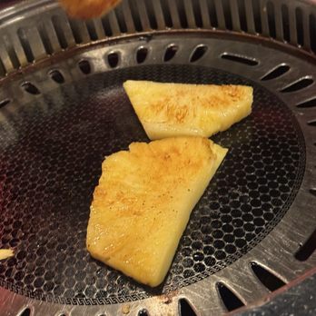 Dae Gee Korean BBQ - Grilled pineapple at the end of our meal. - Korean Near Me - Fort Wayne, Indiana