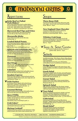 Menu photo 3 Madrona Arms Seattle, WA Menu photo 3 Madrona Arms Seattle, WA