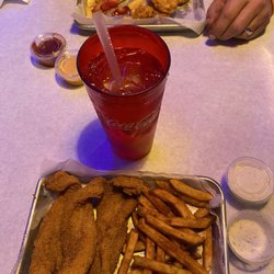 Pier 88 Boiling Seafood & Bar - Fried catfish and fries.