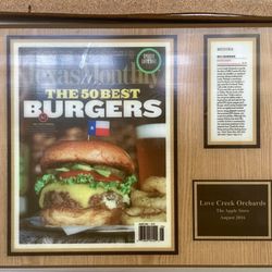 The Apple Store - The "SPJ" burger made Texas Monthly's 2019 "50 Best Burgers" list