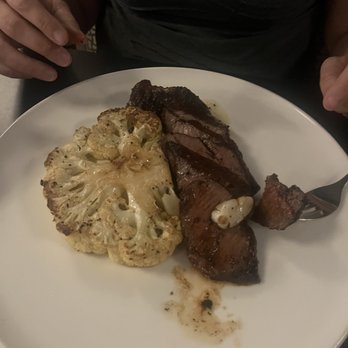 Hemisphere Bistro - New York Strip and Fried Cauliflower. - French Near Me - Bettendorf, Iowa