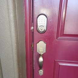 Door jam looks tampered with Door jam looks tampered with