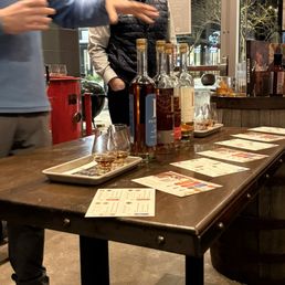 Demonstrating products for tasting Demonstrating products for tasting