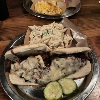 Dinosaur Bar-B-Que - Brisket Cheesesteak and Macaroni Salad - Barbeque Near Me - Syracuse, New York Dinosaur Bar-B-Que - Brisket Cheesesteak and Macaroni Salad - Barbeque Near Me - Syracuse, New York