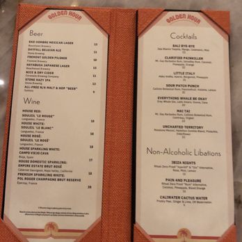 Golden Hour - Menu - Cocktail Bars Near Me - Los Angeles, California