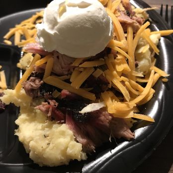 Wright's Barbecue - "The Rocket Man" so delicious (and cheap)! Mashed potato, brisket, and your choice of toppings. - Southern Near Me - Johnson, Arkansas