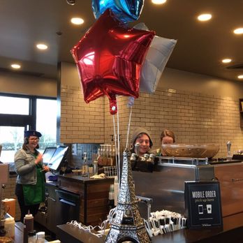 Starbucks - Busy staff taking time to enjoy the day. - Coffee & Tea Near Me - Sherwood, Oregon