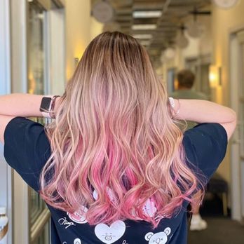 Hair Lovers Salon - Two Color Tone Pink & Blond - Hair Salons Near Me - Houston, Texas Hair Lovers Salon - Two Color Tone Pink & Blond - Hair Salons Near Me - Houston, Texas