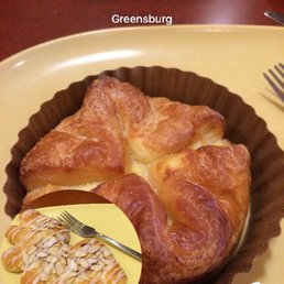 Always happy with the Four cheese soufflé and a bear claw for my husband. Always happy with the Four cheese soufflé and a bear claw for my husband.