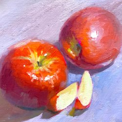 Artist Studio - Tricia Ratliff - painting of juicy apples