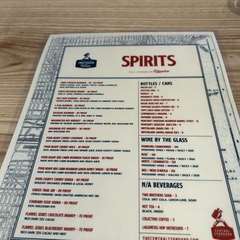 Central Standard Crafthouse & Kitchen - Menu - Distilleries Near Me - Milwaukee, Wisconsin