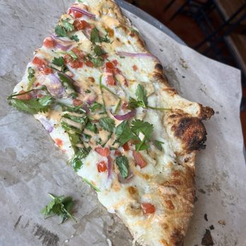 Riggatti's Wood Fired Pizza - Unbelievably good medium sized Chicken Alfredo pizza; two slices left. Mmm mm good. - Pizza Near Me - St. George, Utah Riggatti's Wood Fired Pizza - Unbelievably good medium sized Chicken Alfredo pizza; two slices left. Mmm mm good. - Pizza Near Me - St. George, Utah