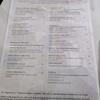Roots Southern Table - Menu 08.27.2026 - Southern Near Me - Farmers Branch, Texas Roots Southern Table - Menu 08.27.2026 - Southern Near Me - Farmers Branch, Texas