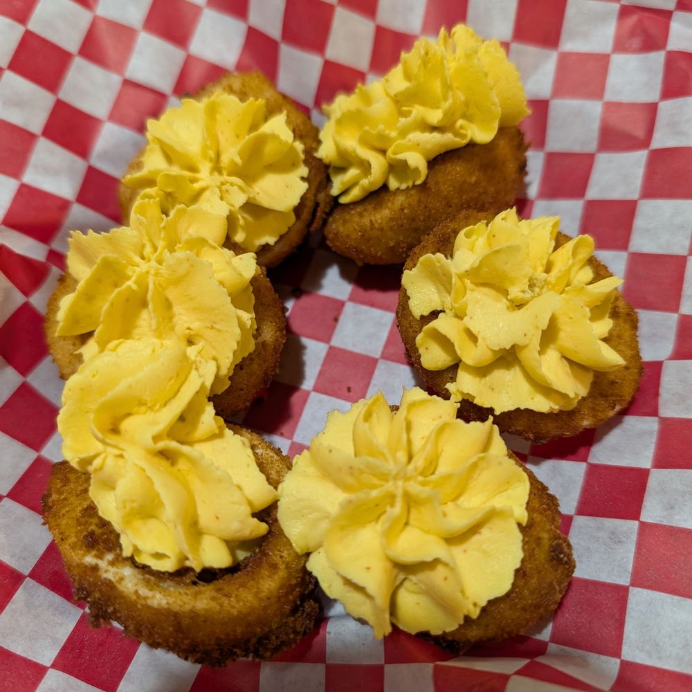 Fried deviled eggs! Fried deviled eggs!