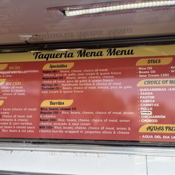 Taqueria Mena - Menu - Mexican Near Me - Santa Barbara, California