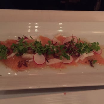 Atlantic Grill - Salmon crudo kind of watery - New American Near Me - New York, New York