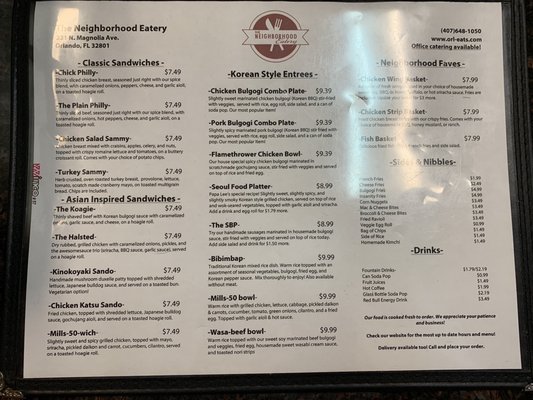 Menu photo 4 The Neighborhood Eatery Orlando, FL Menu photo 4 The Neighborhood Eatery Orlando, FL