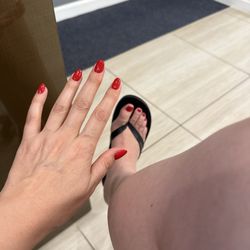 Charming Nail - Hands and Toes, hands hard gel with gel polish and toes are regular polish.