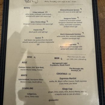 Isla & Co. - Midtown - Menu - Australian Near Me - New York, New York