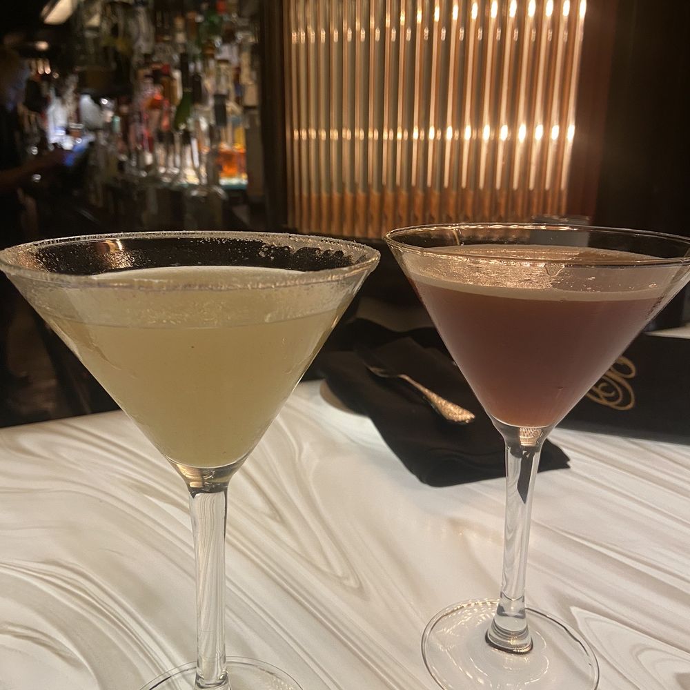 The Belvedere Inn - Pear vanilla martini on left . So good - New American Near Me - Lancaster, Pennsylvania