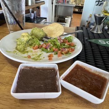 Alexanders Cantina & Cocina - Small guac and house sauce and black beans. - Mexican Near Me - Dallas, Texas Alexanders Cantina & Cocina - Small guac and house sauce and black beans. - Mexican Near Me - Dallas, Texas