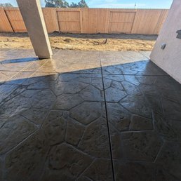 Flagstone stamp with pebble color Flagstone stamp with pebble color