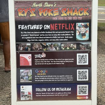 Ry’s Poke Shack - They have been featured just about everywhere. Even without all the notoriety the place would still be known for it all! - Seafood Near Me - Kahuku, Hawaii Ry’s Poke Shack - They have been featured just about everywhere. Even without all the notoriety the place would still be known for it all! - Seafood Near Me - Kahuku, Hawaii