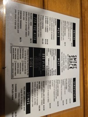 Menu photo 3 The Smoke Shack San Antonio, TX