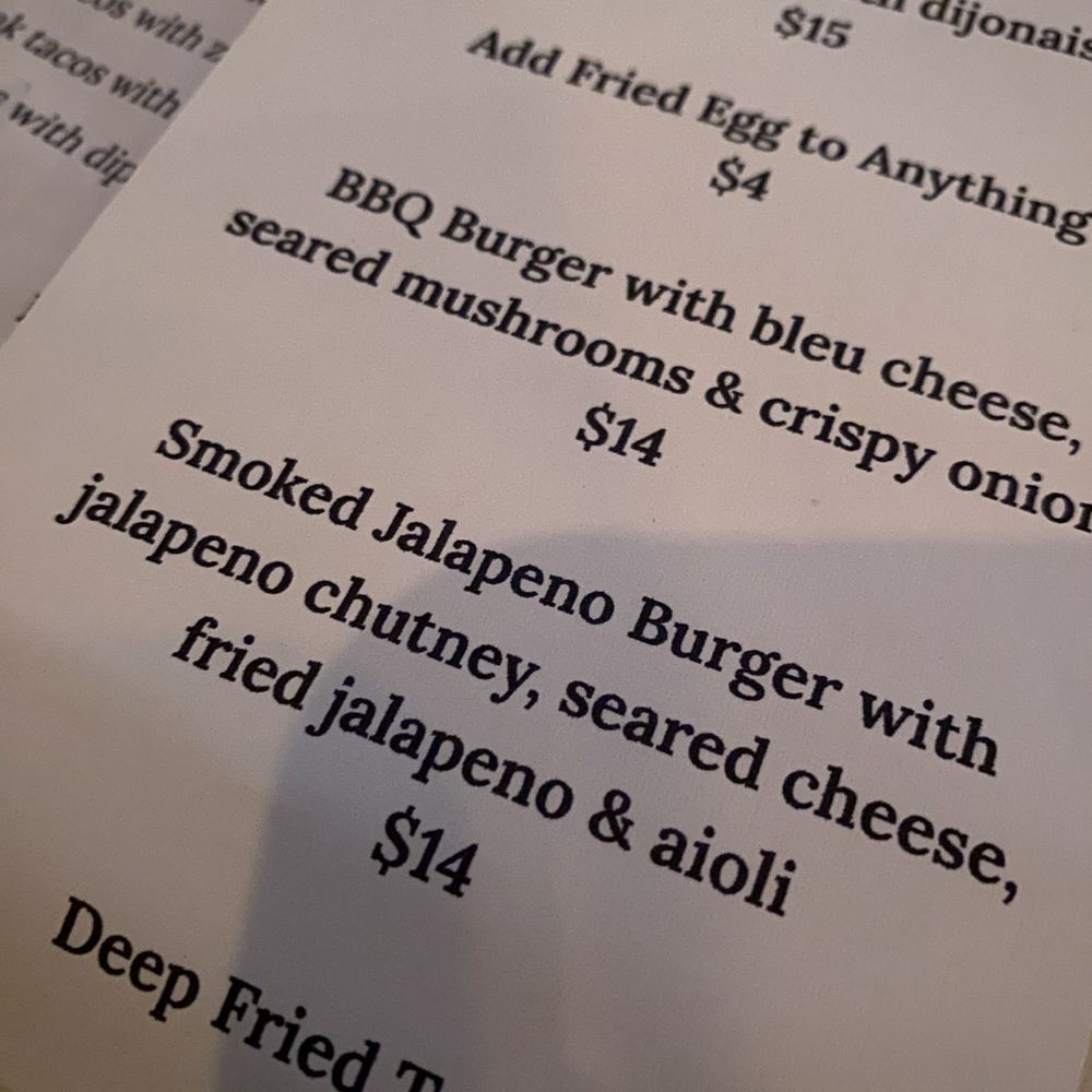 Specials menu