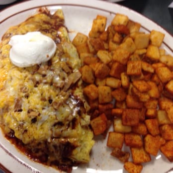 Egg Works - Chicken enchiladas omelet - Breakfast & Brunch Near Me - Las Vegas, Nevada