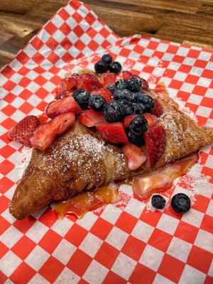 Photo of Gina’s Crepes & Waffles - Santa Ana, CA, US. Creme Brulee Crepe (IG: @foodwithbros)