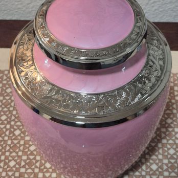 Adams Affordable Cremation & Burial - My wife's urn in her favorite color. - Cremation Services Near Me - Anderson, California Adams Affordable Cremation & Burial - My wife's urn in her favorite color. - Cremation Services Near Me - Anderson, California