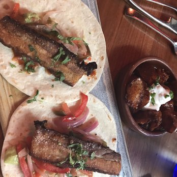 Nada - The Taco Lunchbox- Crispy Pork Belly Tacos with Sweet Chili Glazed Nada Fries. So delicious. 100% recommend! - Mexican Near Me - Cincinnati, Ohio