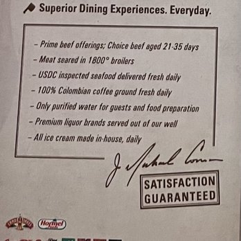 The Chop House - I love all these points! - New American Near Me - Hendersonville, Tennessee