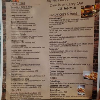 Tally Ho Pub - Current menu - Pubs Near Me - Richmond, Indiana Tally Ho Pub - Current menu - Pubs Near Me - Richmond, Indiana