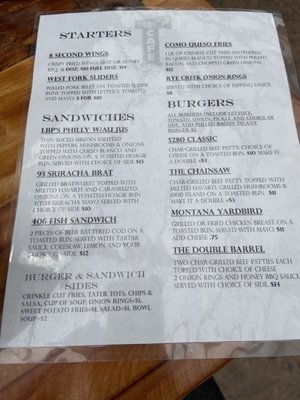 Menu photo 2 Big Cat Cafe Darby, MT