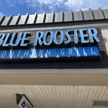 Blue Rooster Southern Grill - Restaurant sign on exterior - American Near Me - Clyde, North Carolina Blue Rooster Southern Grill - Restaurant sign on exterior - American Near Me - Clyde, North Carolina