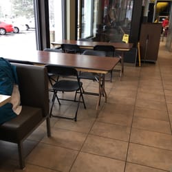 McDonald's - Newly remodeled 4 months ago but still sporting the card table and chairs.