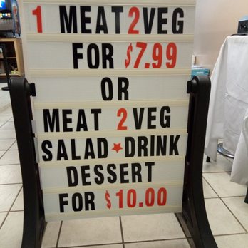 Everlina's Southern Cooking - a meat 2 veg sign - Barbeque Near Me - Hazel Green, Alabama