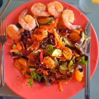 The Surfing Pig - Asian Salad with Shrimp - Seafood Near Me - North Wildwood, New Jersey The Surfing Pig - Asian Salad with Shrimp - Seafood Near Me - North Wildwood, New Jersey